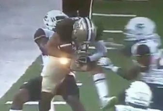 WVU Defender Punches Baylor Player During Tackle Attempt