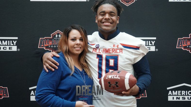 Future Mountaineer And Fairmont Senior Defensive Lineman Dante Stills Accepts All-American Jersey