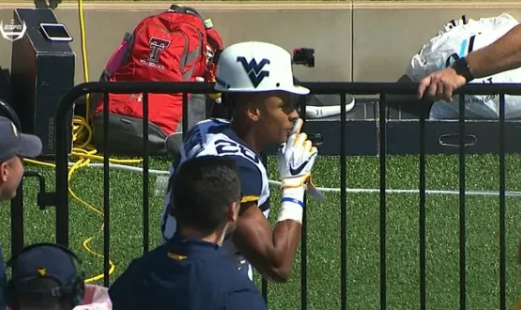 wvu turnover helmet keith washington, kenny robinson