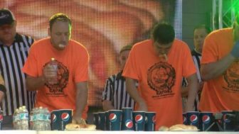 joey chestnut pepperoni roll eating contest fairmont wv