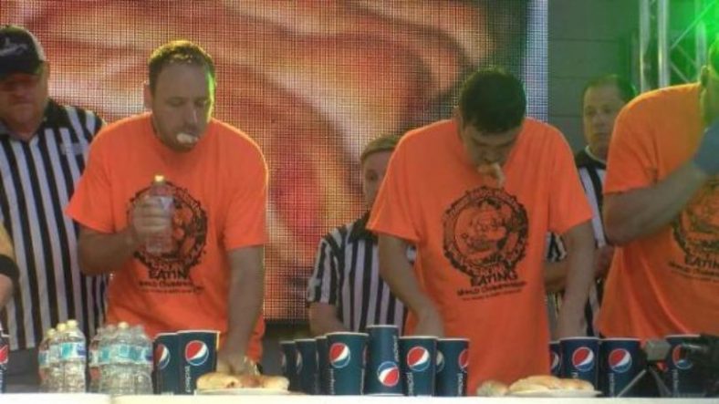 joey chestnut pepperoni roll eating contest fairmont wv