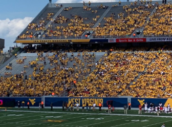 empty wvu student section